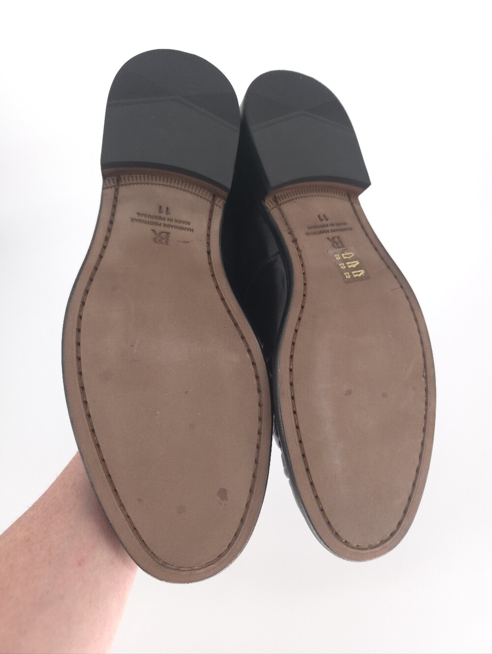 Banana Republic Leather Moc-Toe Loafer Black 11 Mens - Picture 9 of 9